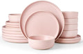 Famiware Milkyway 18-Piece Stoneware Dinnerware Set, Light Pink by Famiware