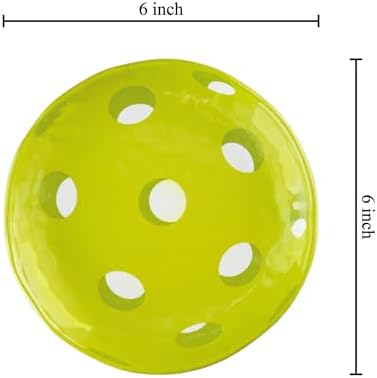 UP Pickleball Melamine Round Dessert Plates, Small Serving Plates, for Appetizer, Snacks, and Side Dishes, Multicolor, 6 Inch, Set of 4 - Image 3