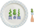 Mud Pie Ceramic Topiary Round Platter by MudPie