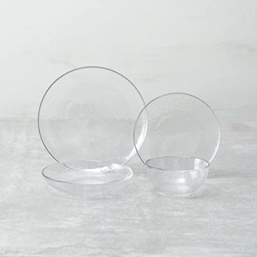 Fortessa Los Cabos Glass Dinnerware Collection, Salad Plate (Set of 4), 8 Inch, Clear - Image 3