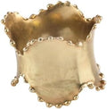 SARO LIFESTYLE Beaded Edge Metal Napkin Rings (Set of 4) - Classic Design Napkin Holders with Scalloped Rim for Formal Dining, Holiday Tables, Dinner Parties, and Special Occasions, Gold by SaroLifestyle