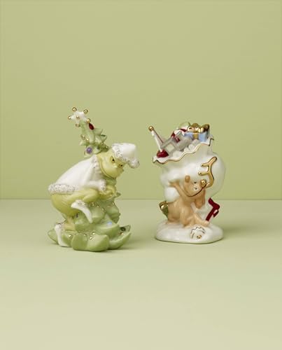 Lenox Merry Grinchmas Porcelain Christmas Salt and Pepper Shaker Set - Image 2