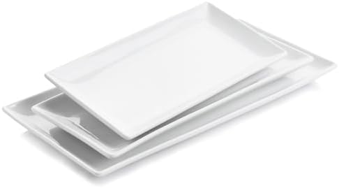WishDeco Serving Platters Set of 3, Large Serving Trays 16/14/12 Inch by WishDeco