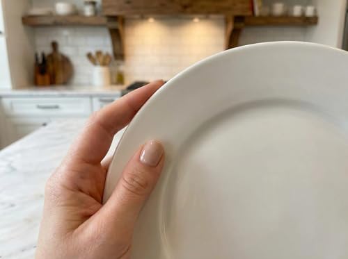 Ceramic Dessert Plates Set of 6, White Porcelain Round Shaped Dinner Plates, 8 Inch Small Salad Appetizer Plates, Dishwasher Microwave Oven Safe - Image 5