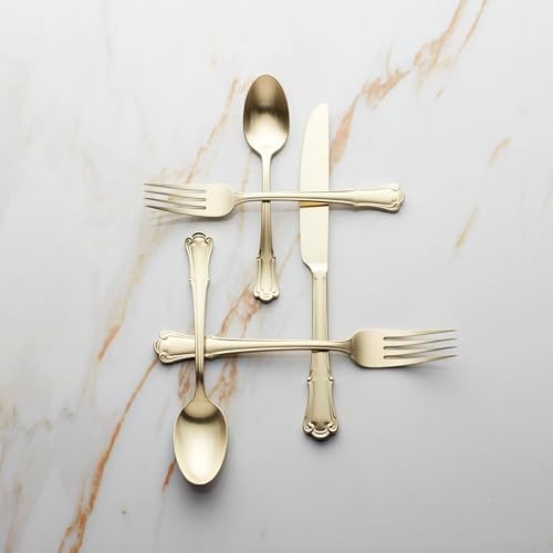 Oneida James Street Champagne Satin 20-Piece Silverware Set for 4, Flatware - Image 3