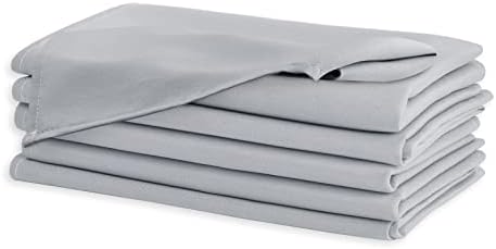 Hiasan Cloth Napkins Set of 6, 18 x 18 Inch, Silver Grey - Image 2