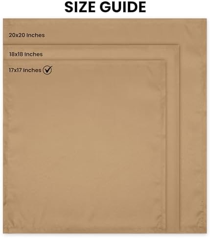 Utopia Home [24 Pack, Beige] Cloth Napkins 17x17 Inches, 100% Polyester - Image 2