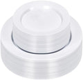 Bestluck 100PCS White Plastic Plates, White Disposable Plates for 50 Guests by Bestluck