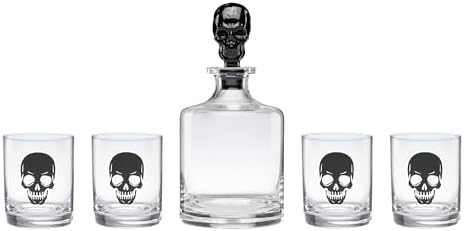 Oneida Vintro Halloween Skeleton 5-Piece Whiskey Glass Set by Oneida