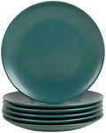 10 Strawberry Street Wazee Matte 8.25" Coupe Salad Plate, Set of 6, Emerald Green by 10StrawberryStreet