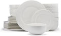 Pfaltzgraff Sonya White 24 Piece Plate Bowl Dinnerware Set, Service for 8 by Pfaltzgraff