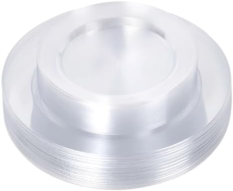 Bestluck Clear Plastic Plates 50PCS,Disposable Plastic Dinner Plates by Bestluck