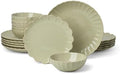 Lenox French Perle Scallop Matcha Stoneware 18-Piece Dinnerware Set for 6 by Lenox