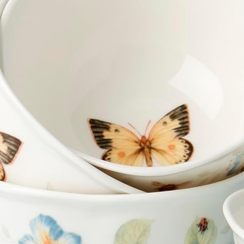 Lenox Butterfly Meadow Porcelain 12oz Dessert Bowl Set for 4 (4-Piece) - Image 2