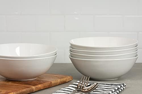 10 Strawberry Street Simply White 7" Coupe Cereal Bowl, Set of 6 - Image 4