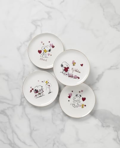 Lenox Snoopy Valentine's Accent Plates, Appetizer Plate Set for 4 - Image 2
