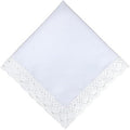 EHouseHome Waterproof Faux Linen Napkins with Lace Trim, Set of 12, 17 x 17 by EHouseHome