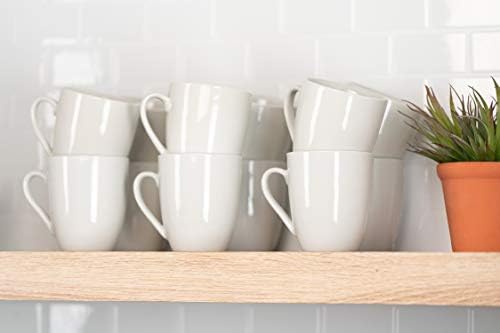 10 Strawberry Street Catering Ceramic 12 oz Coffee Mugs, Round, Set of 12, White - Coffee Cups for Coffee, Tea, Latte and Hot Beverages for Everyday Use, Microwave and Dishwasher Safe - Image 3