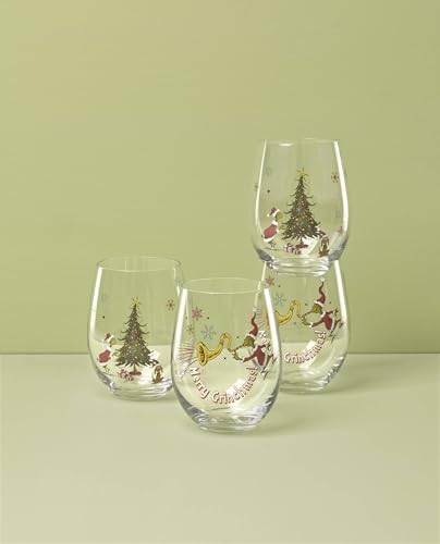Lenox Merry Grinchmas Glass Tumblers, Christmas Set of 4, 4.75 Inch - Image 2