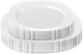 PLASTICPRO 32 Pack Elegant Disposable Plastic Plates Combo Set Includes 16 Dinner Plates and 16 Salad Heavy Duty Fancy Party Plates White Embossed Victorian Design by PLASTICPRO