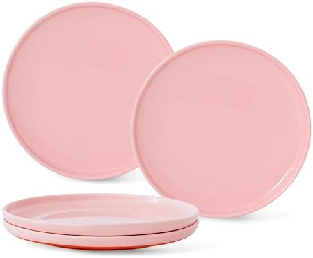 8-Inch Salad Plates, Set of 4, Pink by Ruxmirae