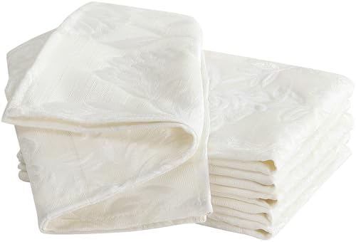 Laura Ashley Wrinkle Resistant Annaleigh Set of 6 Napkins, Ivory by Unknown