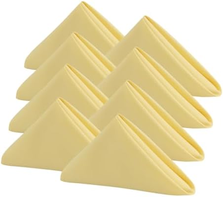 Pale Yellow Cloth Napkins,Soft, Washable(Yellow) by KOFFOTA