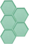 Incauca 5 Pack 6 Inch Lightweight Mini Wheat Straw Plates, Reusable Hexagon Dessert Plates, Small Saucers Plates, Plastic Side Dish Plates for Serving Snack Appetizer Salad Fruit, Green by Incauca