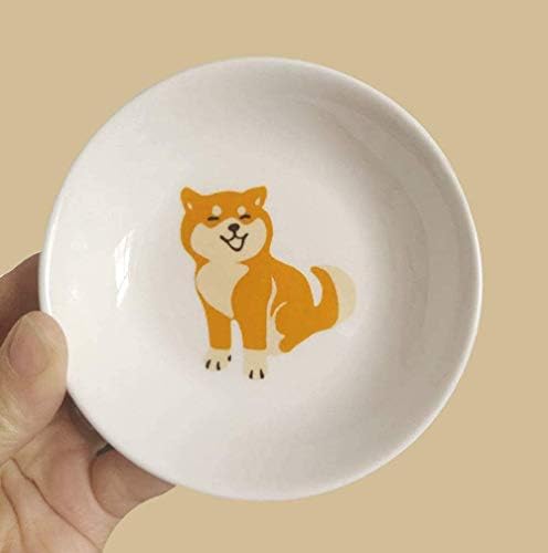 4pcs Ceramics Shiba Dog Seasoning Dishes Dipping Appetizer Plates - Image 3
