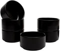 Vikko Modern Soup Bowls, Set of 6 Black Matte Porcelain Bowls, Large Size 22 oz Elegant Restaurant Style Soup Bowl Set, Microwave and Dishwasher Safe