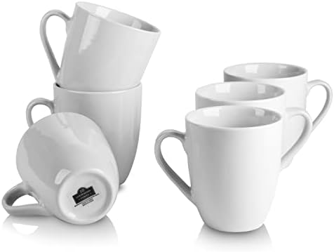 10 Strawberry Street Simply White 12 oz Mug, Set of 6 by 10StrawberryStreet