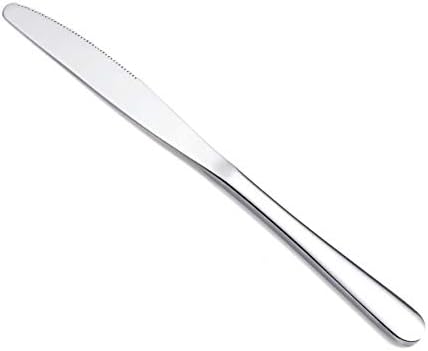 Berglander Dinner Knives Set Of 6, Stainless Steel Shiny Mirror Dinner Knife, Butter Knife Spreader Table Knives Sturdy And Dishwasher Safe by Berglander
