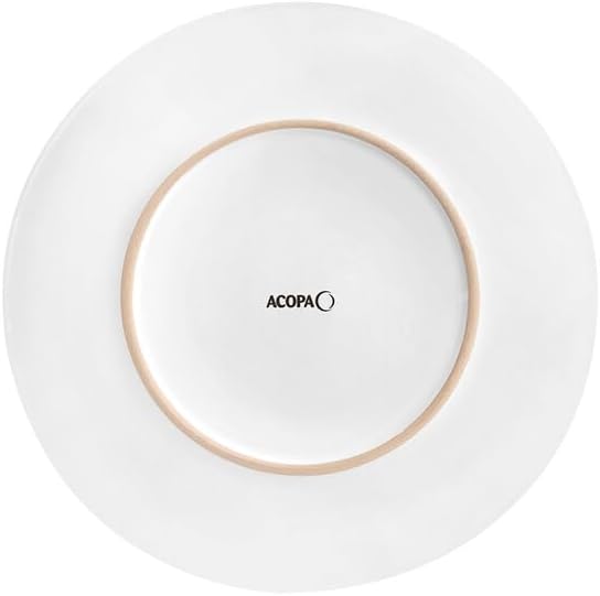 Round Stoneware Dinner Plate, Bright White, 10.5 Inch Coupe Style, Microwave and Dishwasher Safe, 12 Count