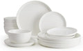 Sweese Dinnerware Sets Service for 4, 12 pcs Matte Speckled Glaze Plates and Bowls Sets, Handmade Ceramic Dish Set, Highly Chip and Crack Resistant Modern Plate Set, White by Sweese