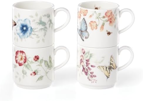 Lenox 890451 Butterfly Meadow 4-Piece Stacking Mug Set - Image 3