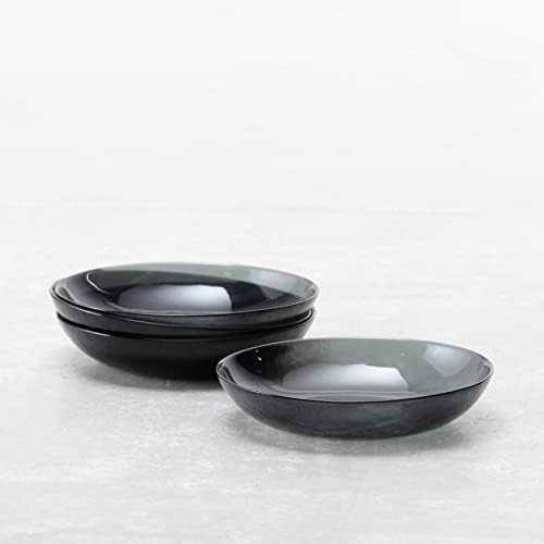 Fortessa Los Cabos Glass Dinnerware Collection, Coupe Entrée Bowl (Set of 4), 8.6 Inch/25oz, Shadow - Image 2
