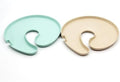 Knork Eco Party Bundle, Appetizer Wine Cup Holder Plate, 2 Piece Set, Mint/Sand by Knork