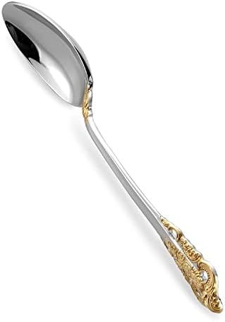KEAWELL Luxury 4-Piece 18/10 Stainless Steel Dinner Spoon Set (Gold Accent) - Image 4