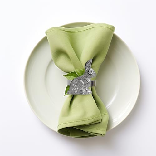 COTTON CRAFT Easter Bunny Napkin Ring - Set of 8 Metal Napkin Rings - Image 6