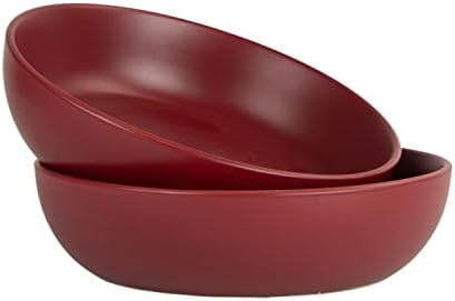 10 Strawberry Street Wazee Matte 9"/48oz Serving Bowl, Set of 2, Red by 10StrawberryStreet