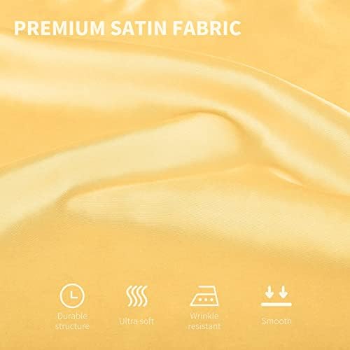 ANECO 16 Pack Square Satin Napkin Bright Silk Table Napkin Soft Smooth Fabric Table Napkin for Wedding Banquet Party Decoration, Gold, 20 x 20 Inch - Image 4