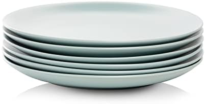 10 Strawberry Street Wazee Matte 10.5" Coupe Dinner Plate, Set of 6, Mineral Blue - Image 3