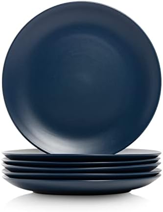 10 Strawberry Street Wazee Matte 10.5" Coupe Dinner Plate, Set of 6, Midnight Blue by 10StrawberryStreet