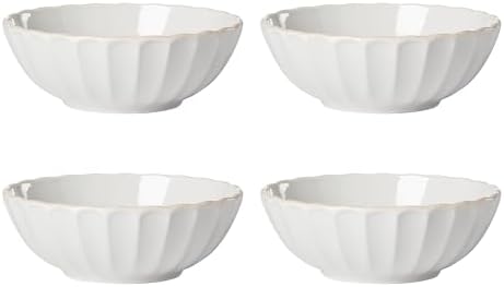 Lenox French Perle Scallop 4-Piece Bowl Set, 4.00 LB, White by Lenox