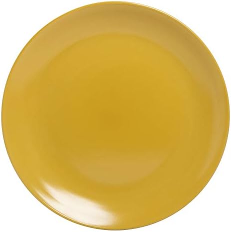 10 Strawberry Street Wazee Matte Coupe Dinnerware, Dinner Plate, Yellow, Set of 6 - Image 4
