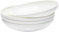 Vikko Pasta Bowls, 8.5 Inch Salad Bowls, White Soup Bowls, Fine Bone China Pasta Bowls, Set of 4, Microwave and Dishwasher Safe