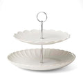Lenox 897195 French Perle Scallop White 2-Tier Server by Lenox