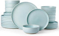 Famiware Milkyway 24-Piece Stoneware Dinnerware Set, Light Blue by Famiware