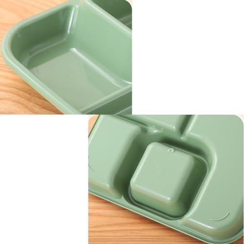Unbreakable Rectangular Divided Plates for Adults 4 Sections Portion Control Plates Set of 2 Plastic Dinner Plate for Camping Outdoor or Every Day Use - Image 7