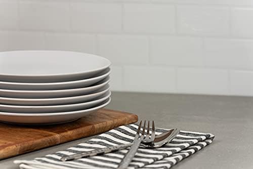 10 Strawberry Street Wazee Matte 8.25" Coupe Salad Plate, Set of 6, White - Image 4